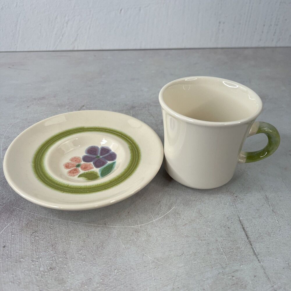 Franciscan 💐FLORAL💐Cup‎ and Saucer Set - 6 oz cup - Made in USA